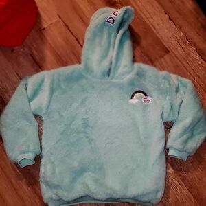 Betsey Johnson Aqua Fuzzy Hoodie